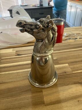 Gucci Gold Tone Horse Head Cup